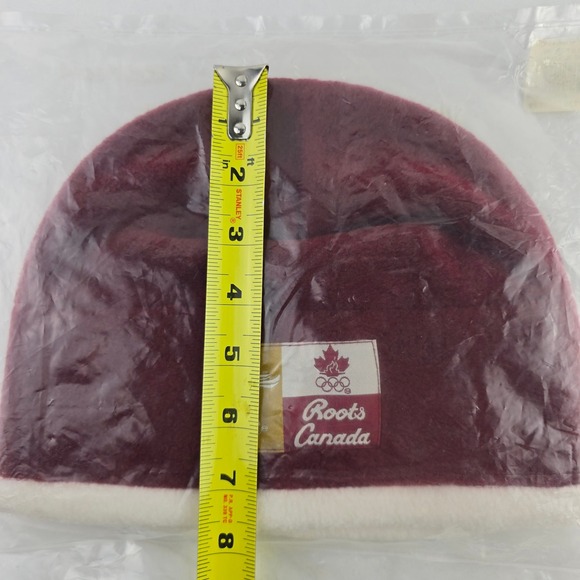 NWT Roots Canada 2010 Olympics Podium Collection Polar Fleece Tuque Maroon OS - Picture 6 of 6